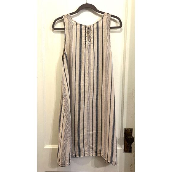 CP SHADES White Stripe Linen Sleeveless Pocket Mini Dress   Women's Size Medium - Picture 7 of 9